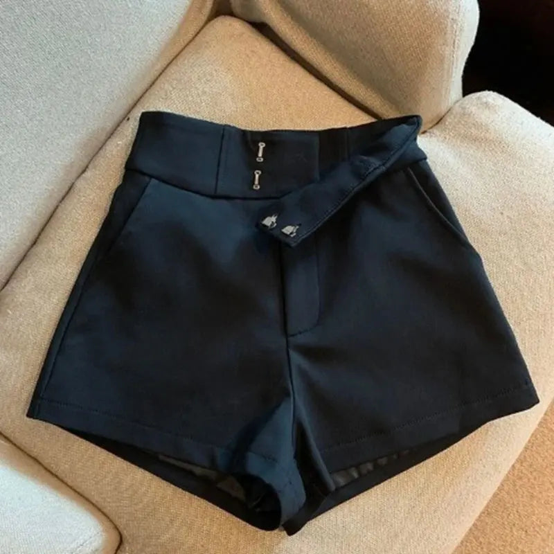 Premium Fabric High-Waisted Shorts