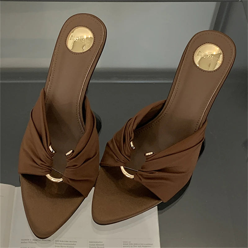 Seductive Elegance — Silk Platform High Heels