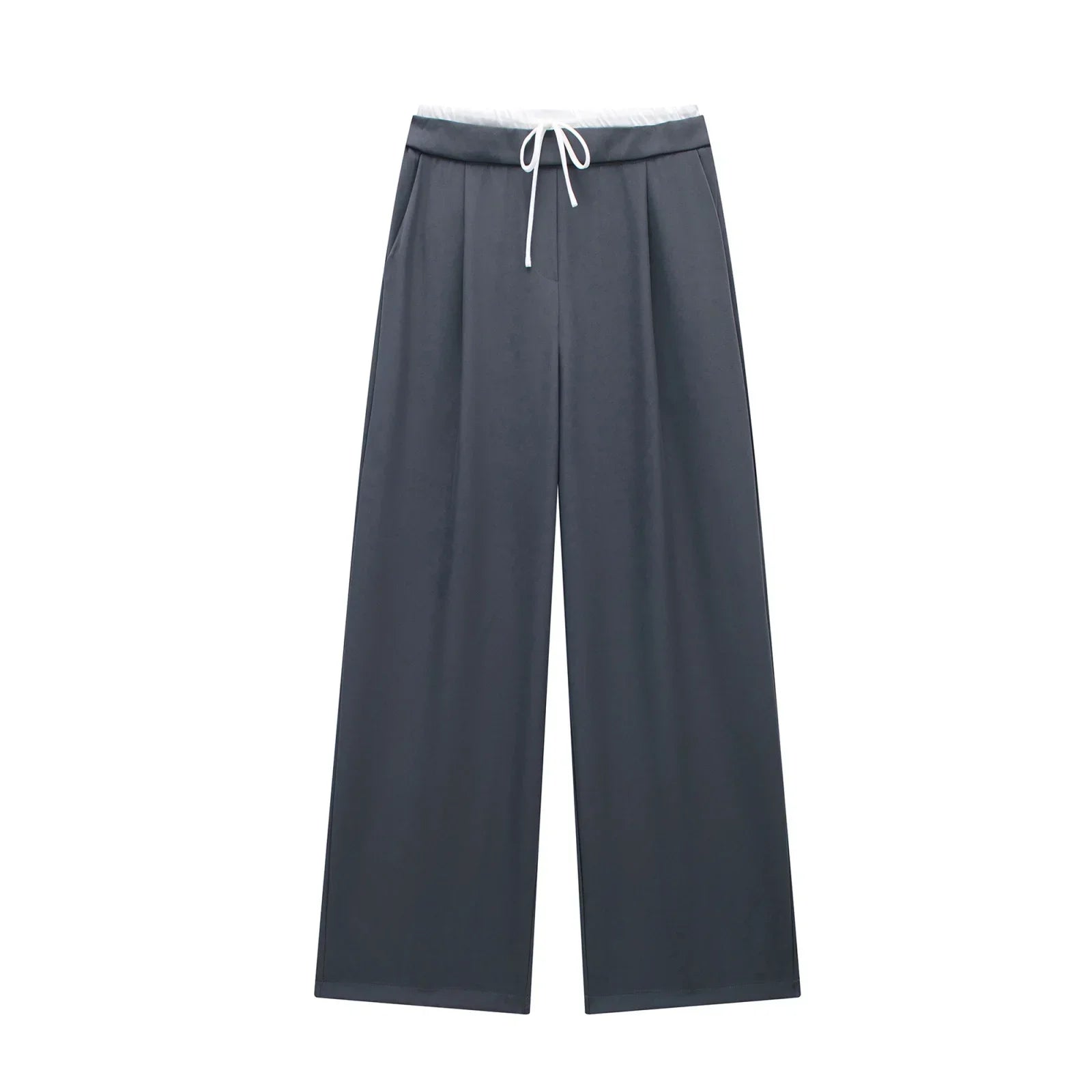 Casual Adjustable Fabric Pants with Pockets