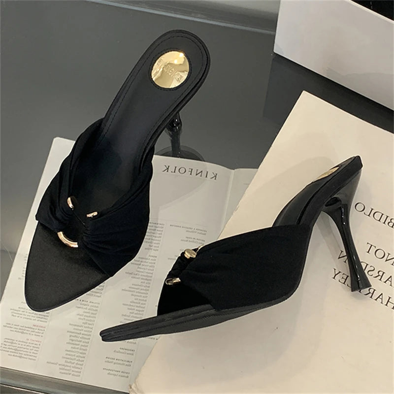 Seductive Elegance — Silk Platform High Heels