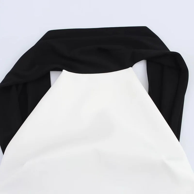 Vintage Bicolor Halter Mini Dress with Open Back