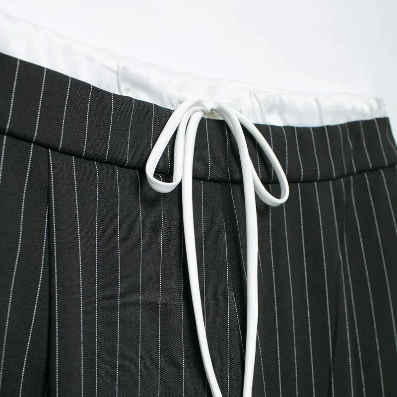 Casual Adjustable Fabric Pants with Pockets