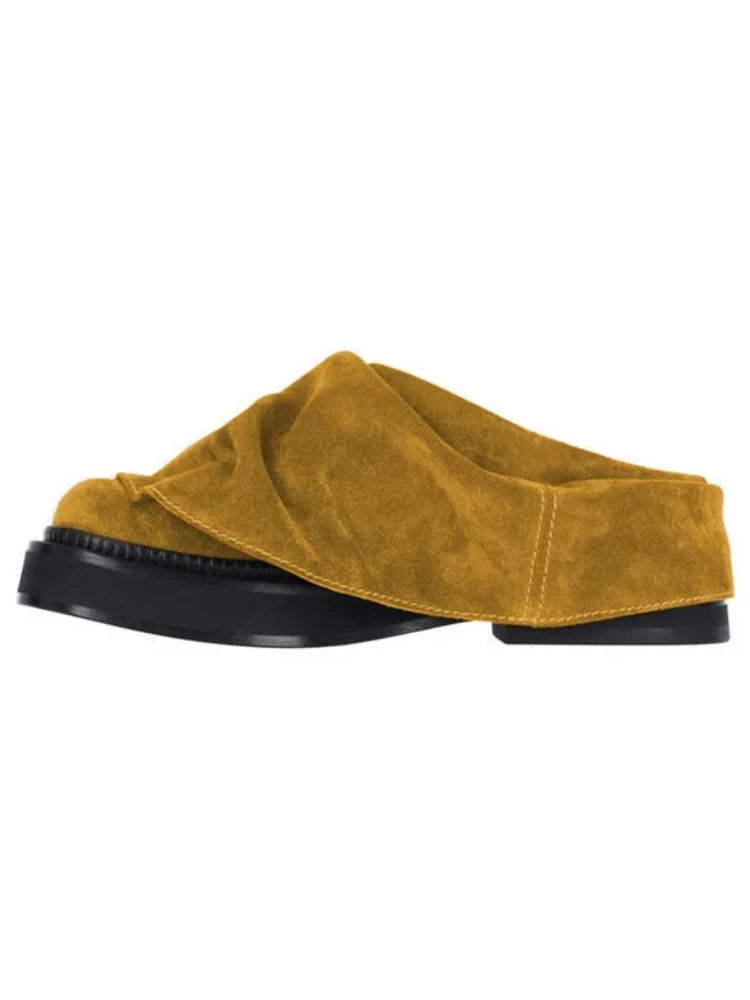 Draped Suede Slipper