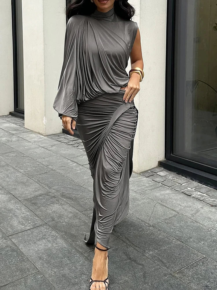 Aura Luxe Draped Dress