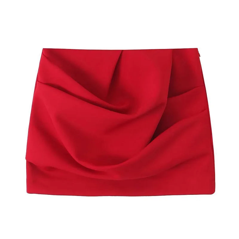 Draped Elegance Mini Skirt