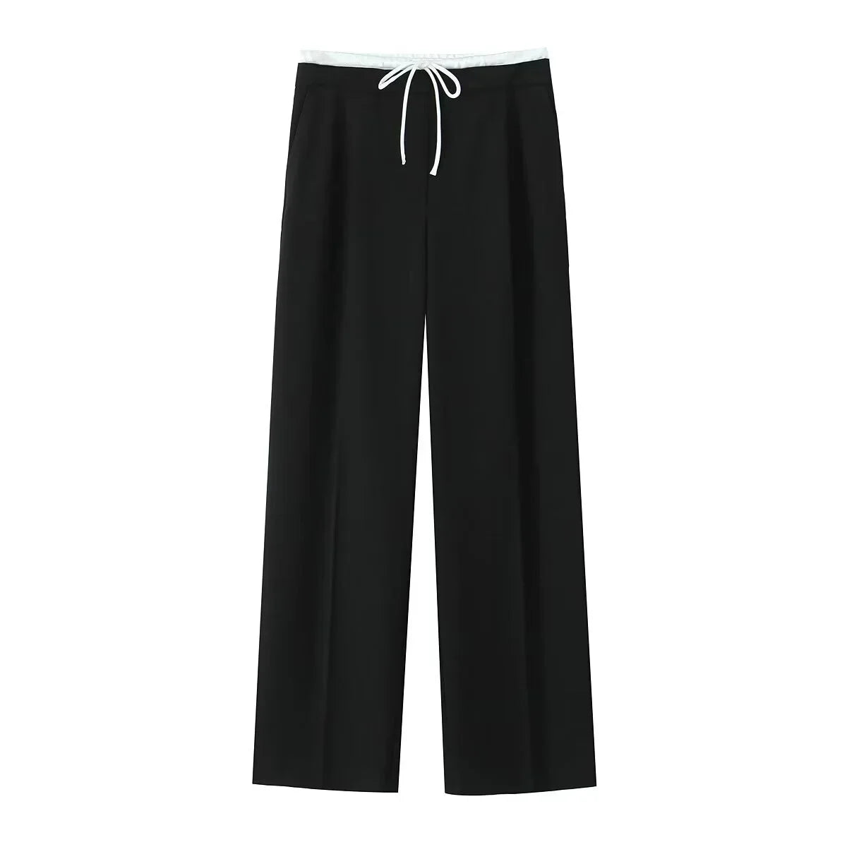 Casual Adjustable Fabric Pants with Pockets