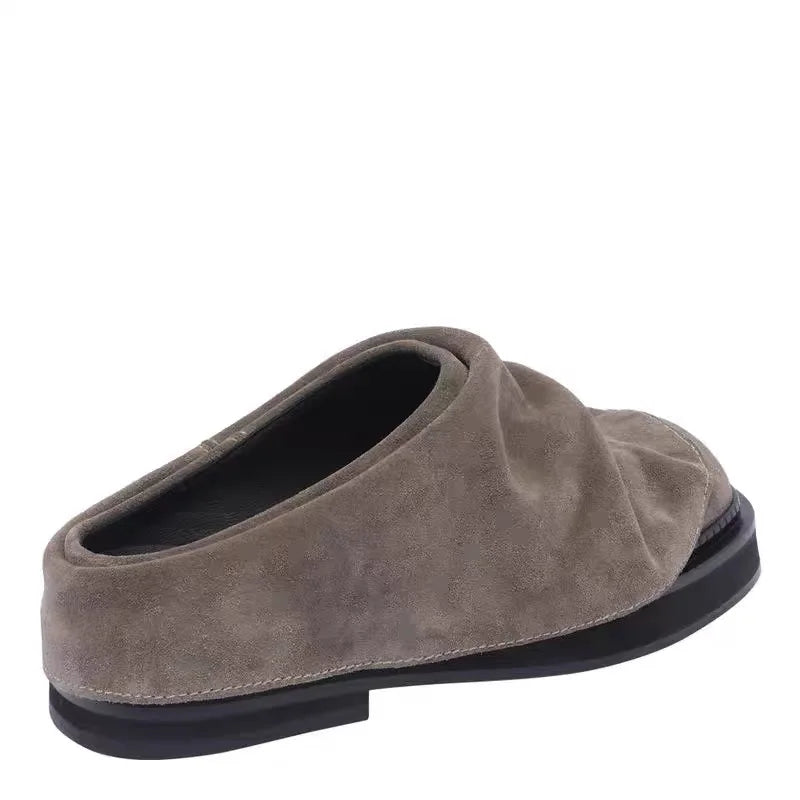 Draped Suede Slipper