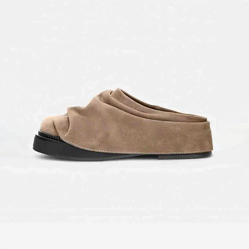 Draped Suede Slipper