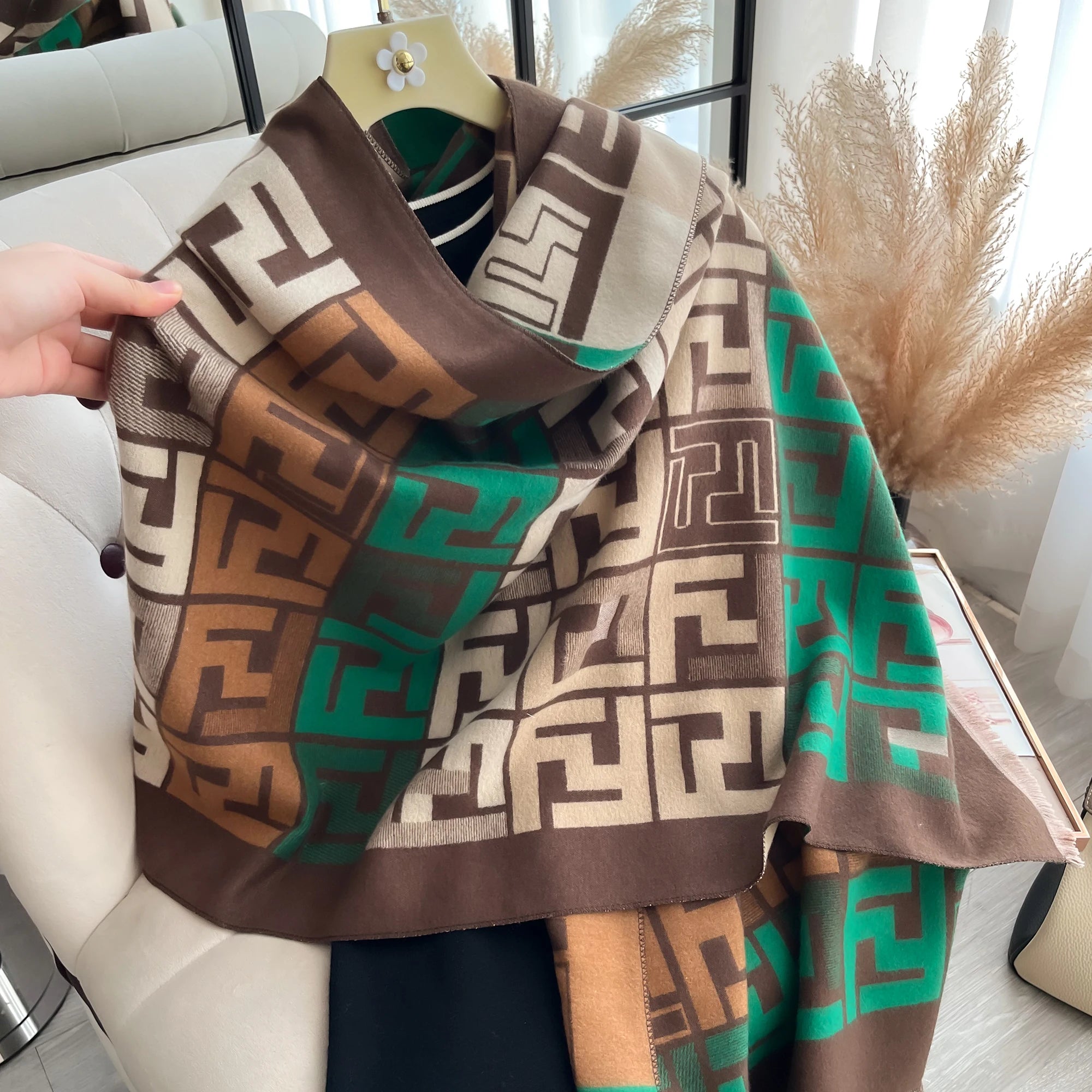 Long Printed Fashion Scarf
