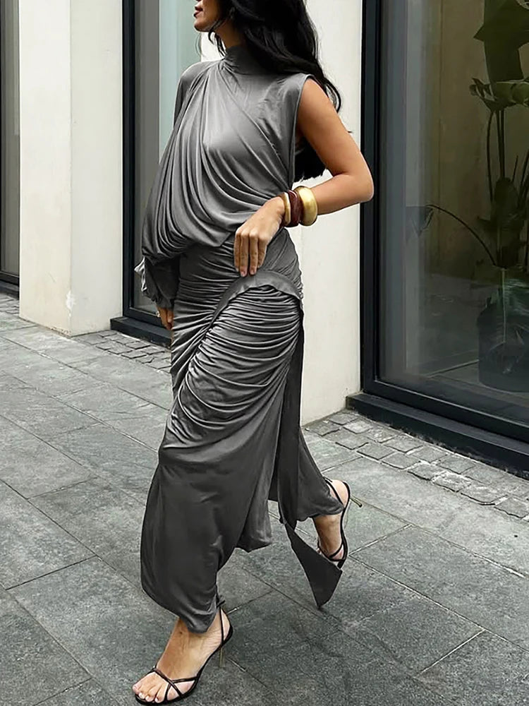 Aura Luxe Draped Dress