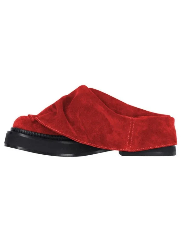 Draped Suede Slipper