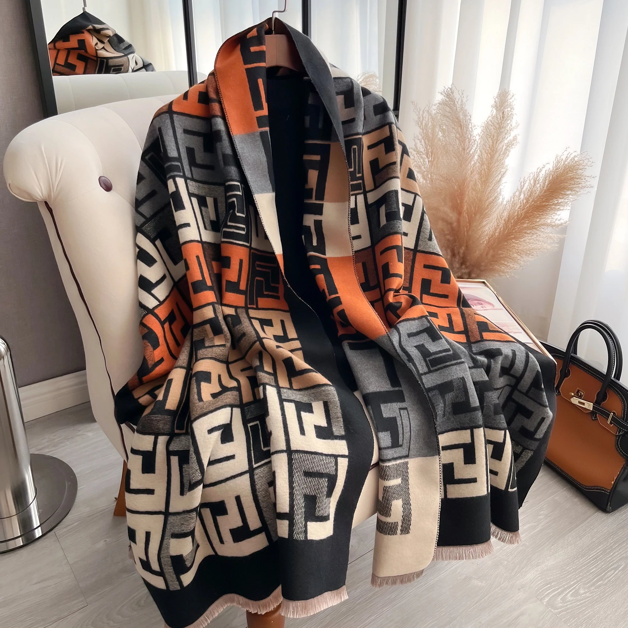 Long Printed Fashion Scarf