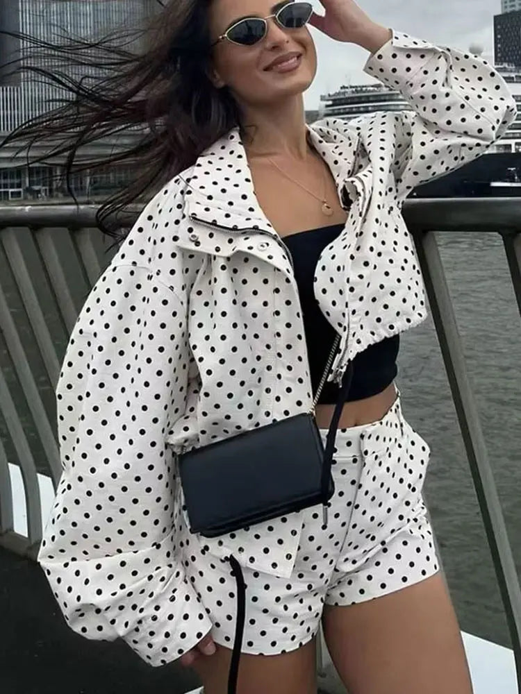 Élégance Vintage Polka Dot Set