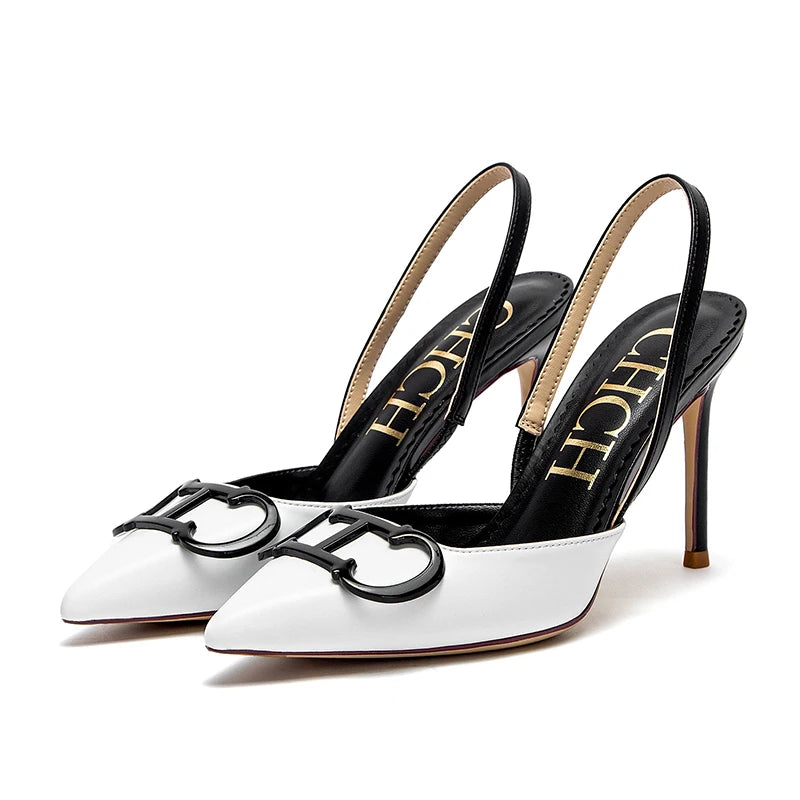 Slingback Pointed-Toe Pumps