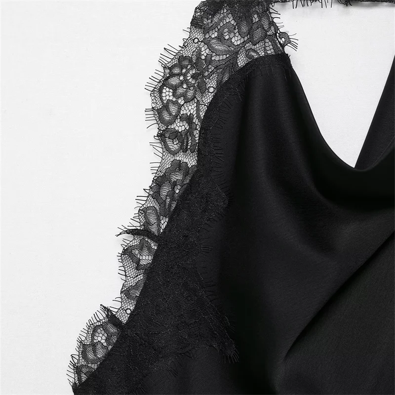 Satin Noir Lace Tatting Set