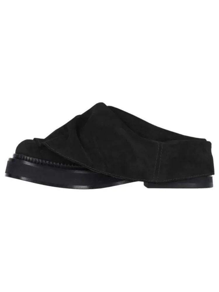 Draped Suede Slipper