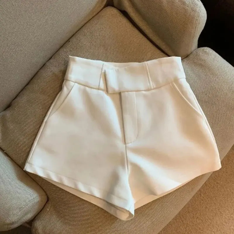 Premium Fabric High-Waisted Shorts